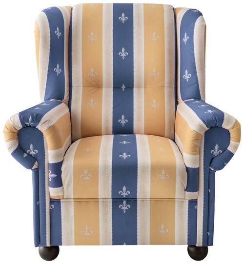Ohrensessel Torello Blau Mikrofaser - Blau/Wengefarben, KONVENTIONELL, Holz/Textil (92/102/89cm) - Livetastic