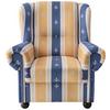 Ohrensessel Torello Blau Mikrofaser - Blau/Wengefarben, KONVENTIONELL, Holz/Textil (92/102/89cm) - Livetastic