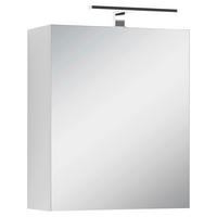Spiegelschrank Spree mit LED 1 Tür BHT 50x60x20 cm Weiß - MODERN, Glas/Holzwerkstoff (50/60/20cm) - MID.YOU