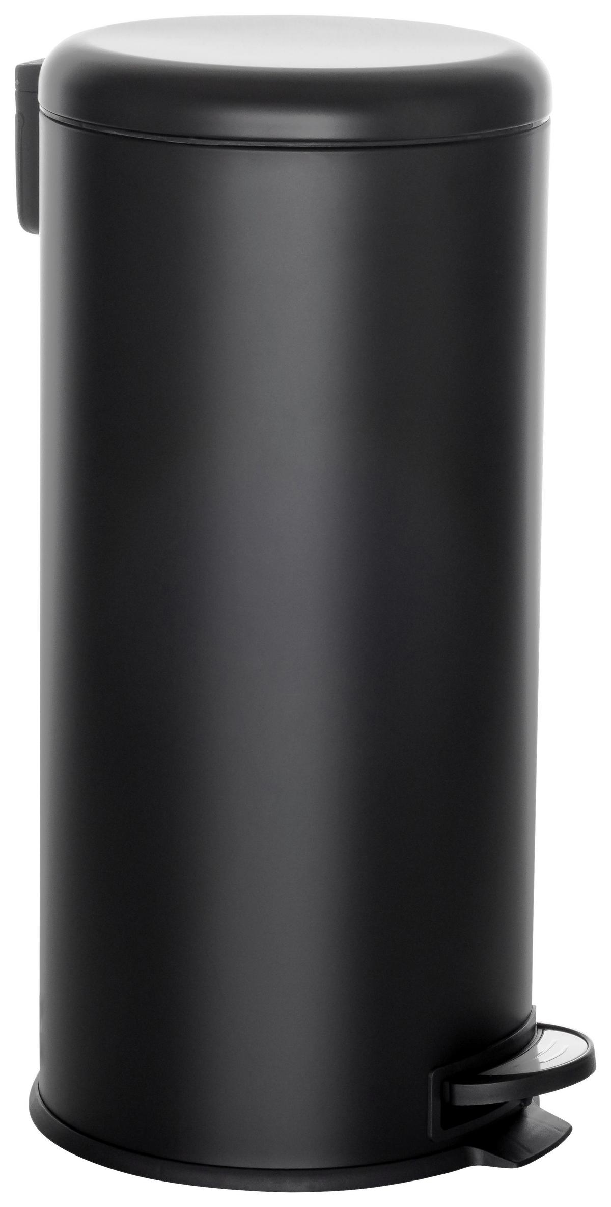 Koš Za Smeti Clean Step, 30 L, Črna - črna, Basics, kovina/umetna masa (30/63,5/30cm) - MID.YOU