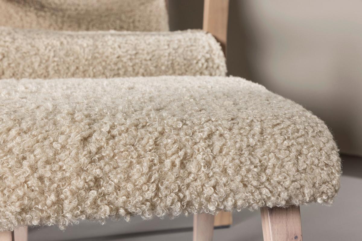 Armlehnstuhl Faro Beige - Eichefarben/Beige, MODERN, Holz/Textil (60/107/89cm) - Livetastic