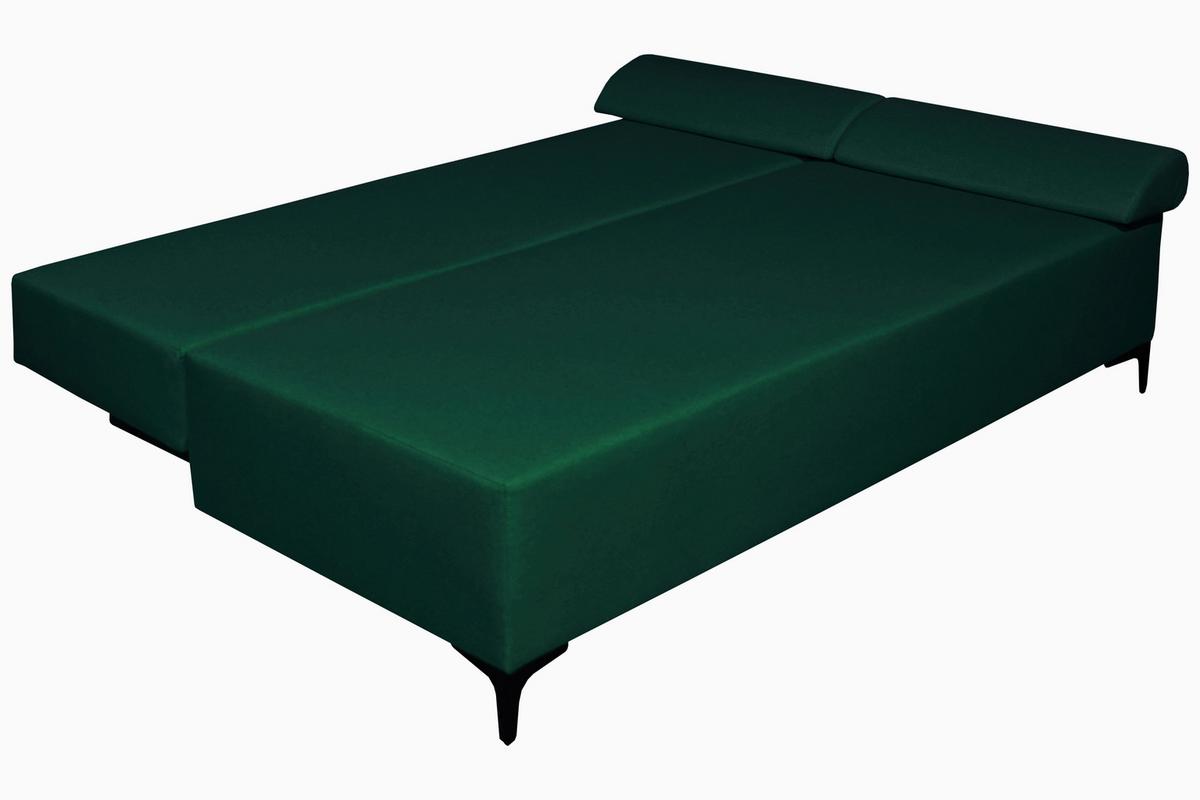 Canapea extensibila LONDON - verde închis, Modern, lemn/metal (198/90/101cm) - Modern Living