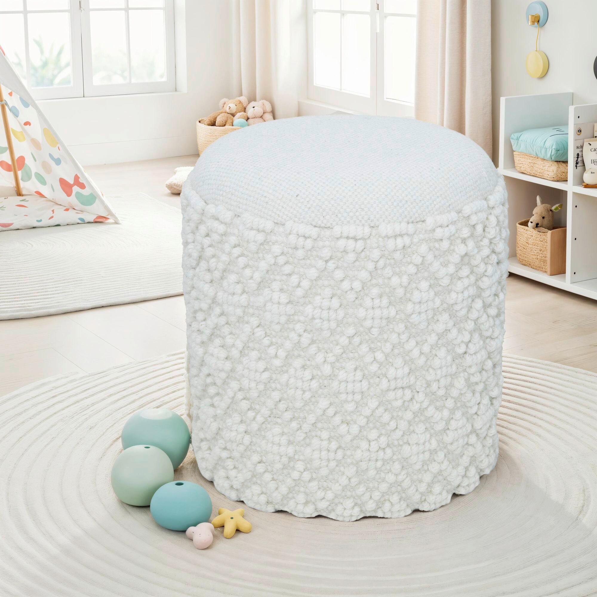 Tabure Wolle, Bela - bela, Basics, tekstil (40/45/40cm) - Livetastic