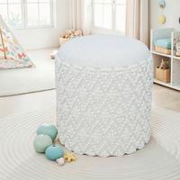 HOCKER WL7.420 - Weiss, Basics, Textil (40/45/40cm) - Livetastic