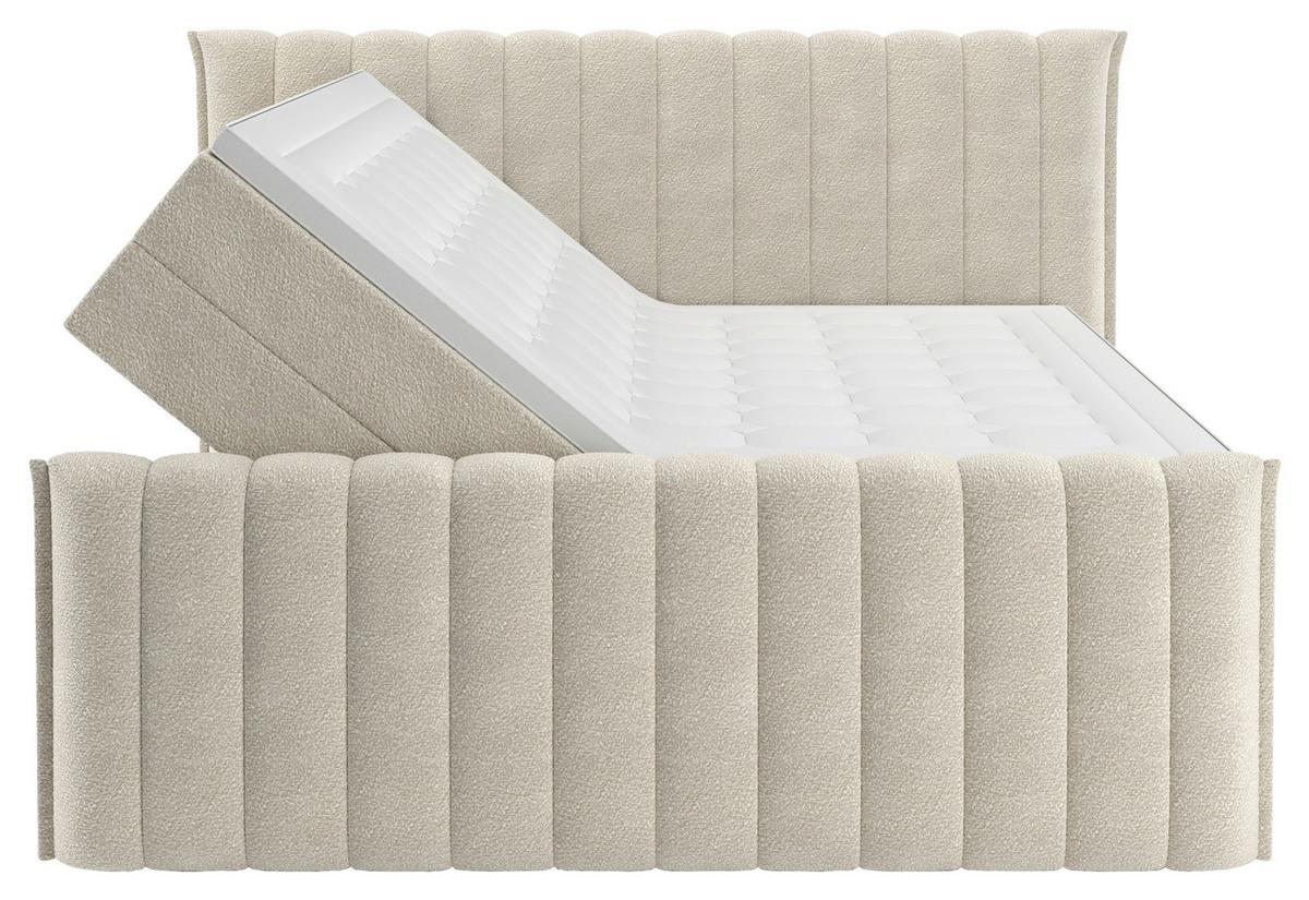 PAT BOXSPRING LINA - bej, Konventionell, plastic/lemn (200/220cm) - Premium Living