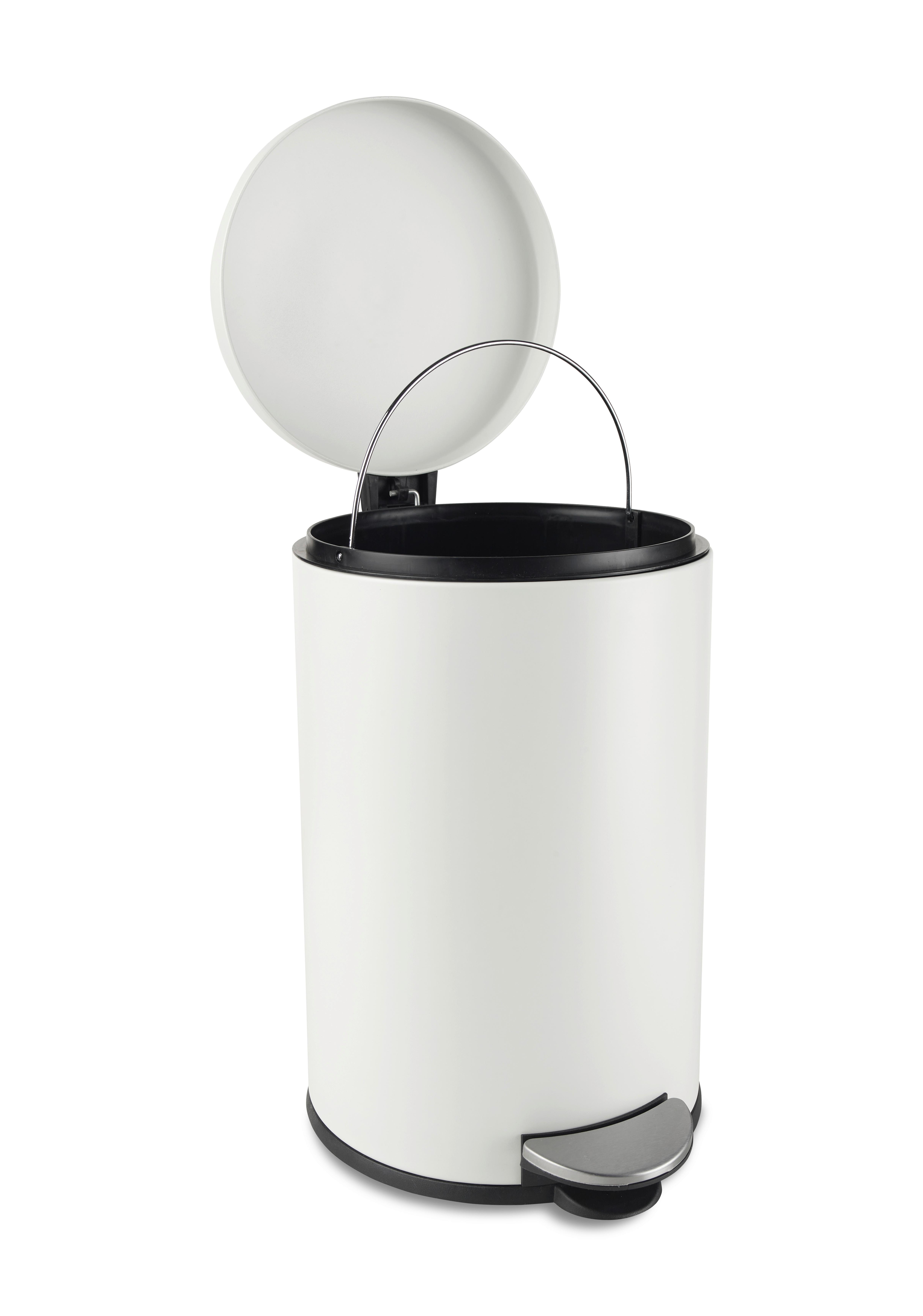 Koš Za Smeti James - 20l - črna/bela, Konvencionalno, kovina/umetna masa (29/47,5cm) - Modern Living