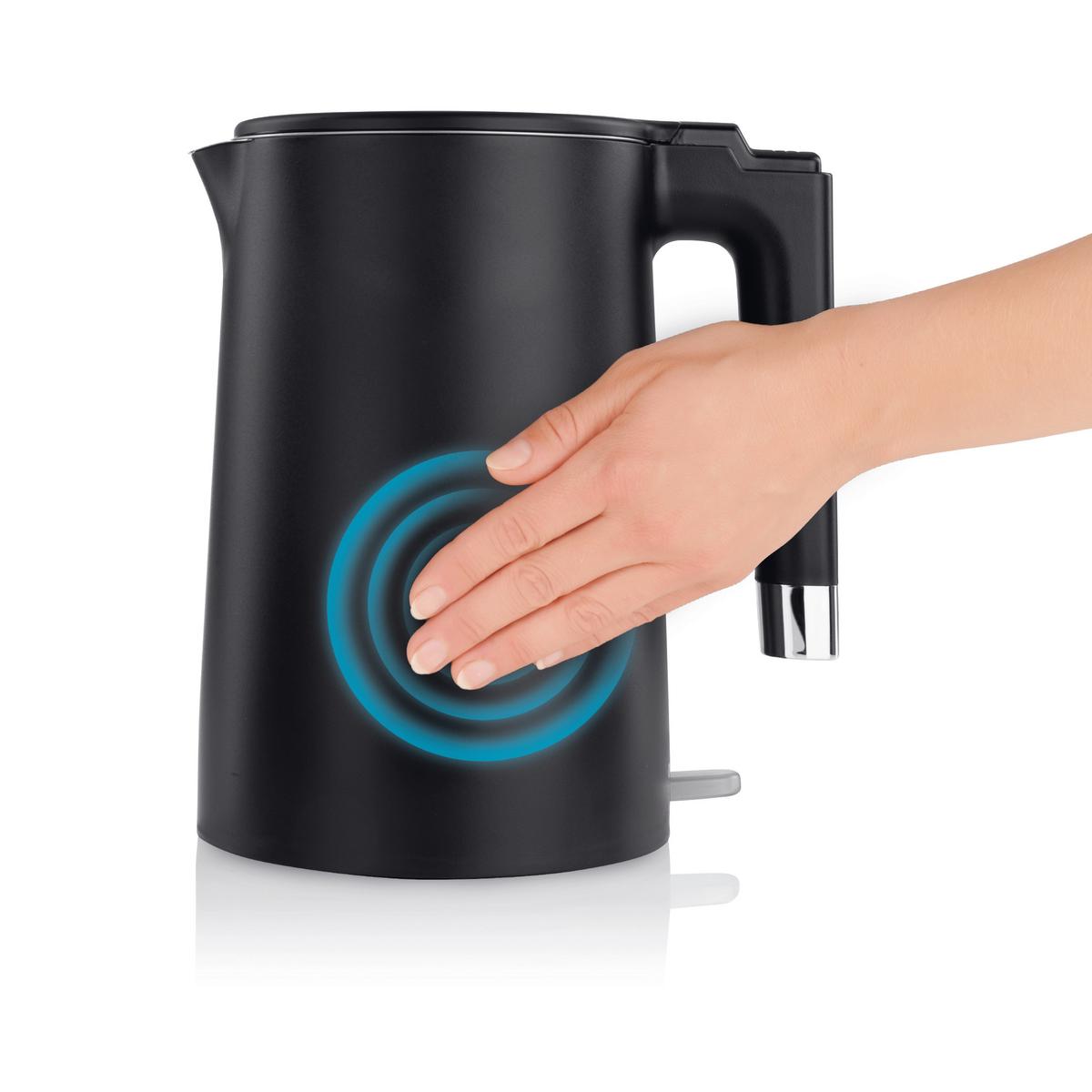 Wasserkocher Gourmetmaxx Schwarz max. 1800 Watt - Schwarz, MODERN, Kunststoff (21,6/15,5/25,3cm)