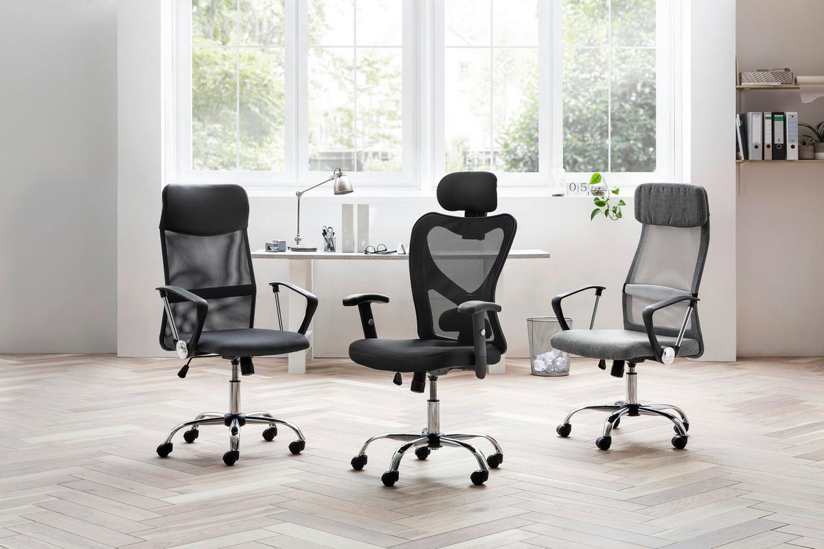 Pisarniški Stol Büro, Siva - srebrne barve/siva, Moderno, kovina/umetna masa (62/118/60cm) - Livetastic