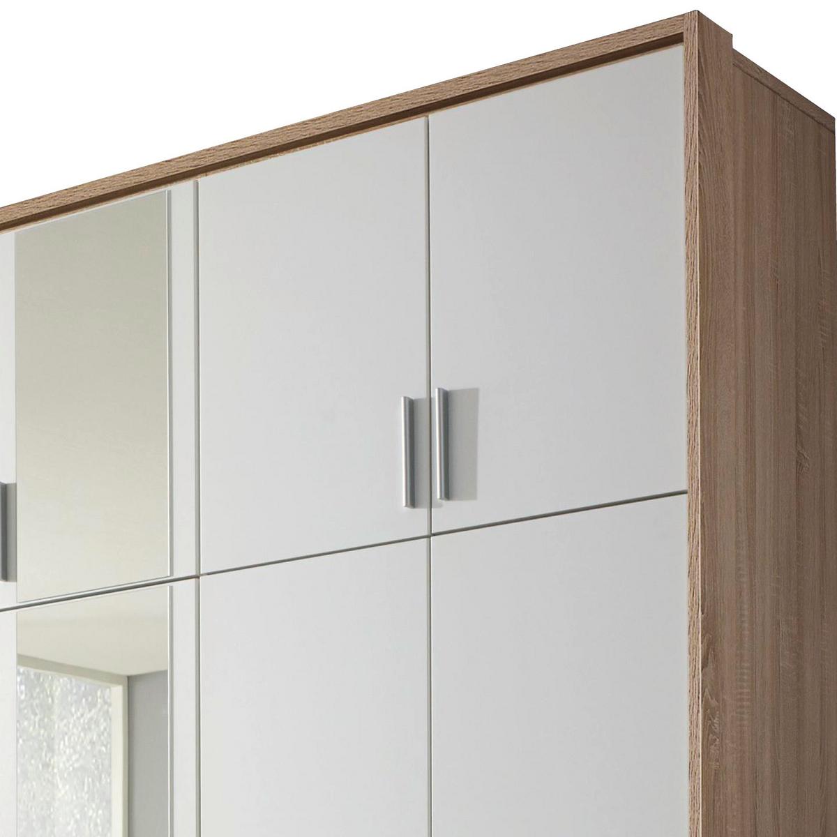 Ormar S Klasičnim Vratima Hildesheim - bijela/prozirno, Design, staklo/drvni materijal (275/231/56cm) - Modern Living