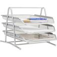 Briefablage Mesh - Silberfarben, Metall (35/27,5/29,5cm) - MÖMAX modern living