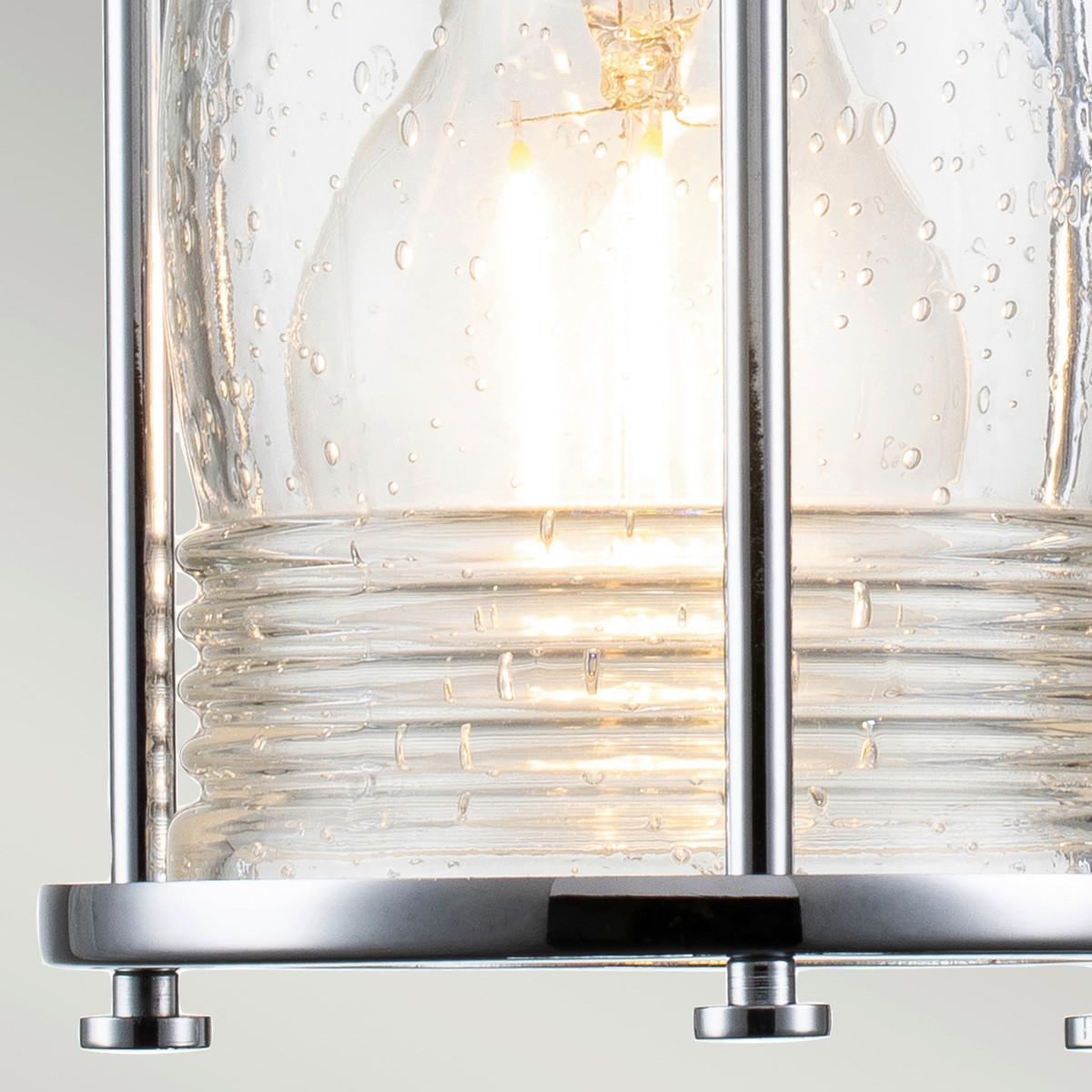 Fürdőszobai Falilámpa Qn-Ashlandbay1-Pc-Bath - krómszínű, Konventionell, üveg/fém (20,6/12,7/16,9cm) - Elstead Lighting