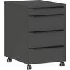 Rollcontainer Ribera Graphitfarben - Graphitfarben/Schwarz, Modern, Holzwerkstoff/Kunststoff (42/63/60cm) - Premium Living
