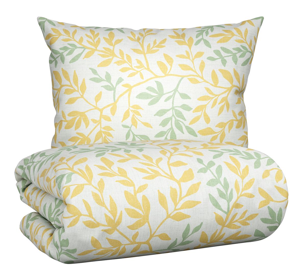 Ágyneműhuzat-garnitúra Siglinde - sárga/zöld, Konventionell, textil (140/200cm) - Modern Living