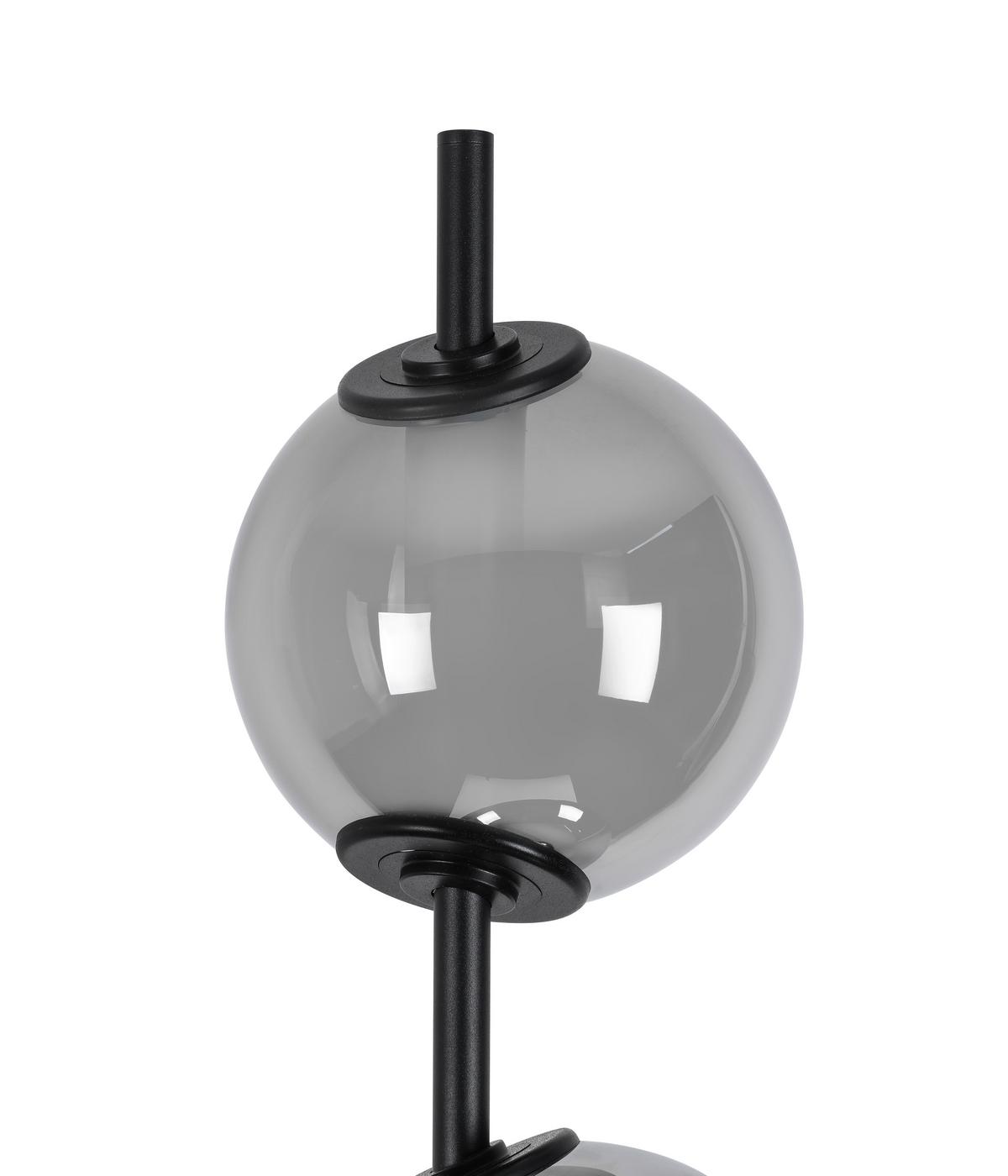 LAMPA STOJĄCA LED SECO *DK* - czarny/kolor chromowy, Design, tworzywo sztuczne/metal (34/168cm) - Dieter Knoll