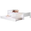 Bett Bennet mit Ausziehbett ca. 90x200 cm Weiß - Weiß, MODERN, Holz (90/200cm) - MID.YOU