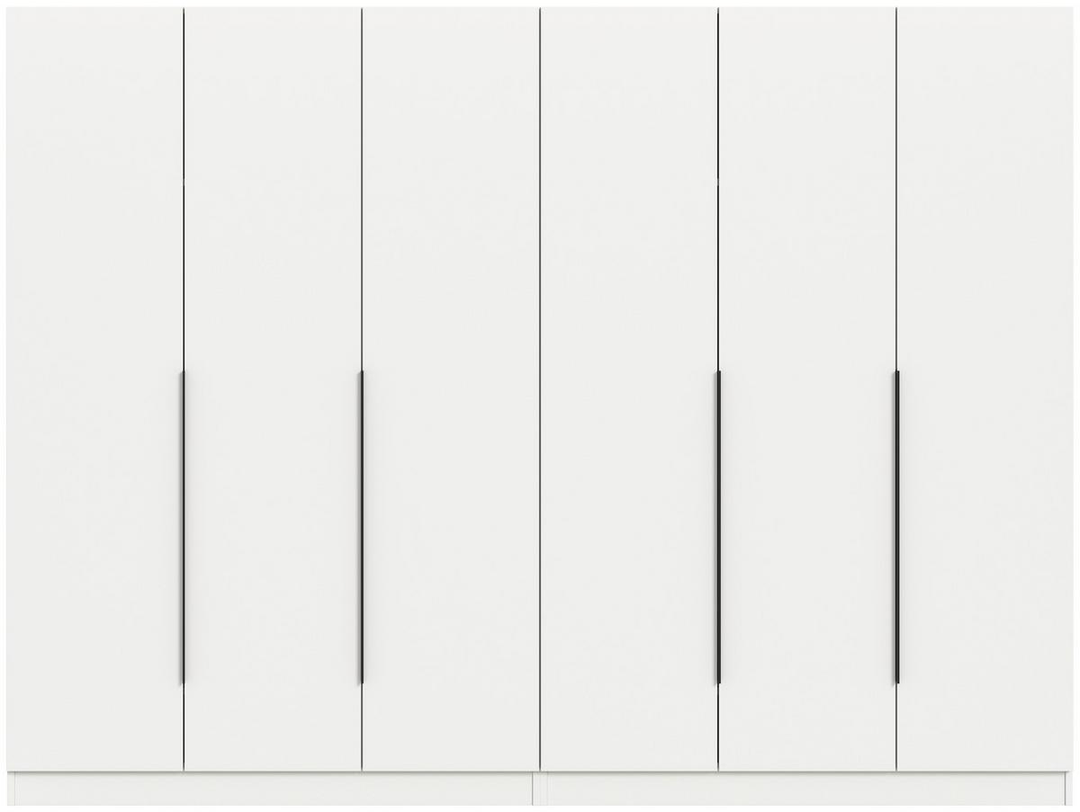 Drehtürenschrank KOPENHAGEN ca.240x181x52cm Weiß - Schwarz/Weiß, MODERN, Holzwerkstoff (240/181/52cm) - MID.YOU