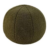 Pouf Ted Grün Ø ca. 45cm - Olivgrün, Textil (45cm) - Mömax