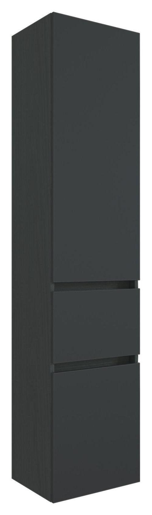Hochschrank in Grau 'Pienza' - Silberfarben/Grau, Basics, Holzwerkstoff/Kunststoff (40/185/35cm) - Held