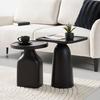 SIDOBORD NOIR -TREND- - svart, Modern, trä (38/45/38cm) - Premium Living