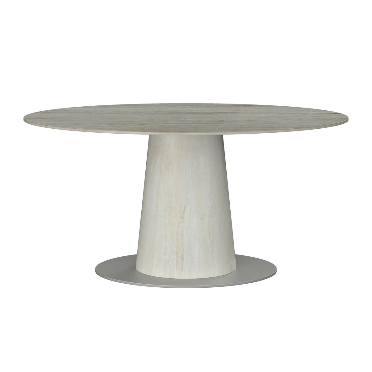 Esstisch Thiago Creme MDF/Stein ca. 160x90 cm - Creme, MODERN, Holzwerkstoff/Stein (160/90/76cm) - Bessagi Home