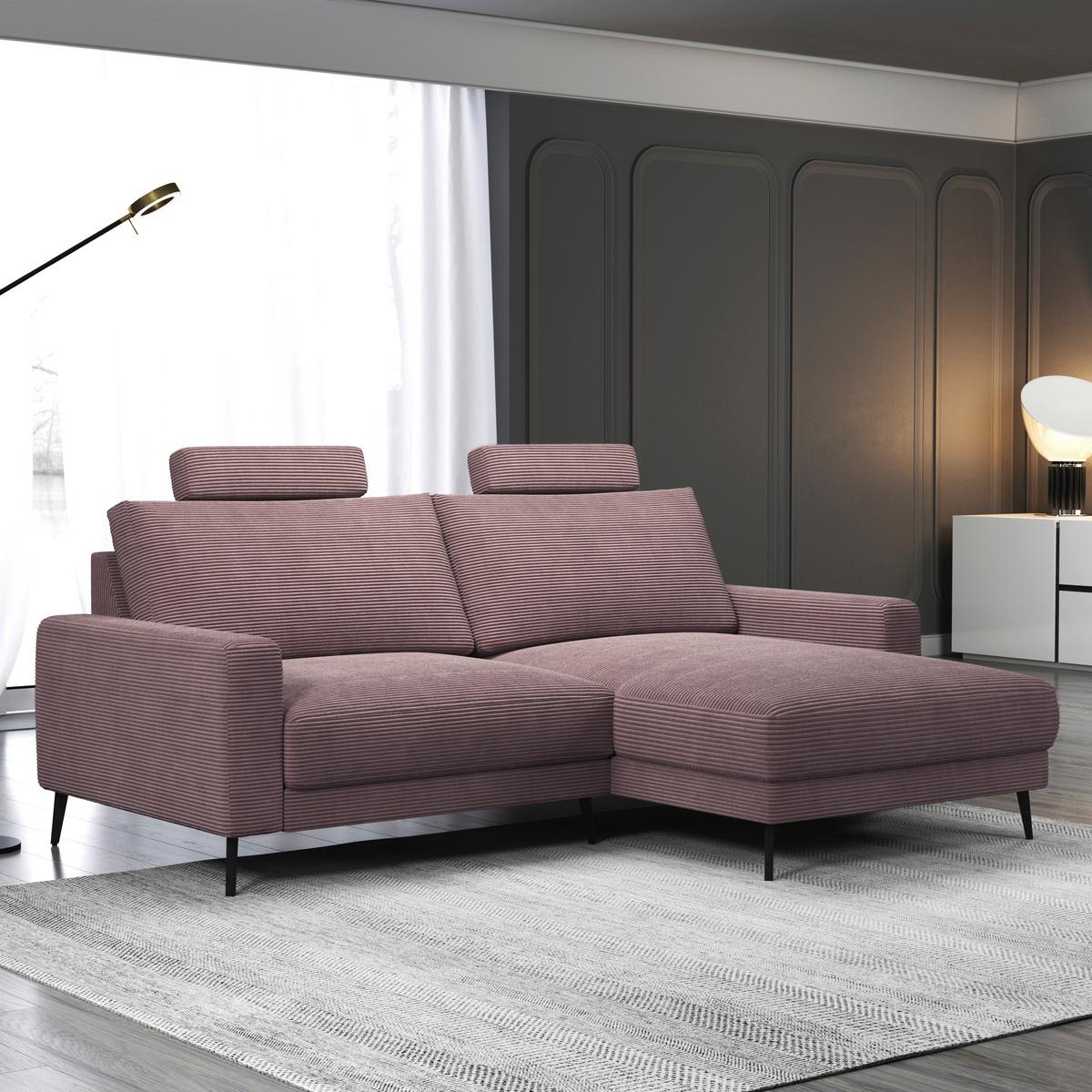 Kopfstütze Cora Altrosa - Altrosa, MODERN, Textil/Metall (63/57/40cm) - Mömax