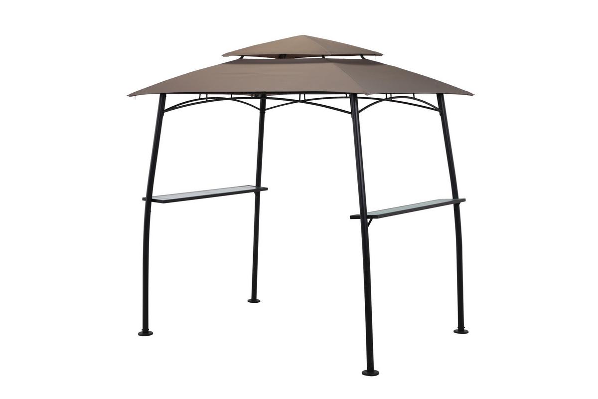 Pavillon Texas in Grau - Grau, Modern, Textil (215/238/164cm) - Modern Living