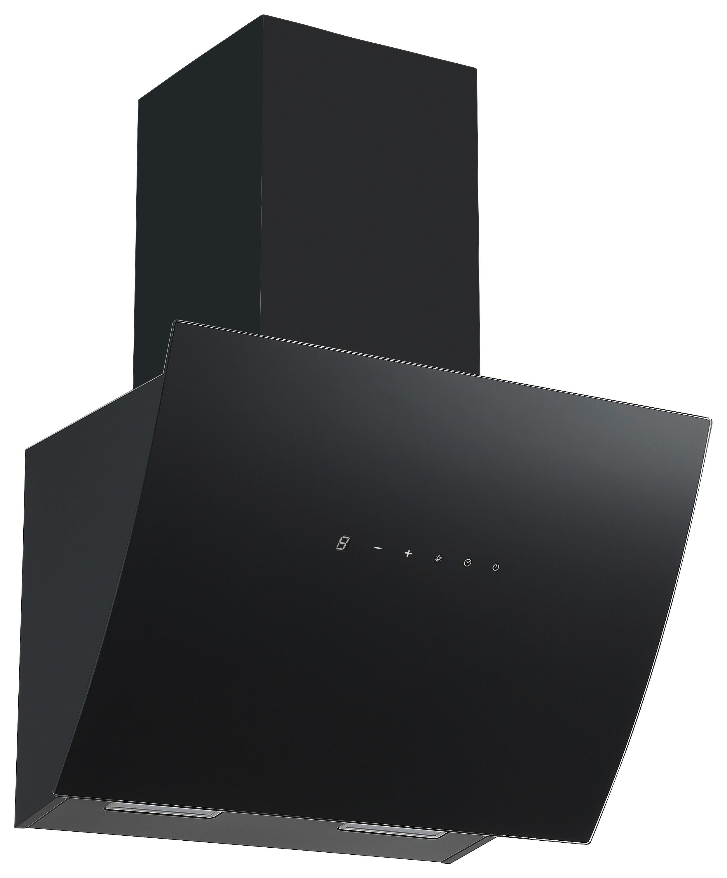 Dunstabzugshaube Selia ca. 60x116 cm Schwarz - Schwarz, Trend, Glas/Metall (60/78-116/40,8cm) - Respekta