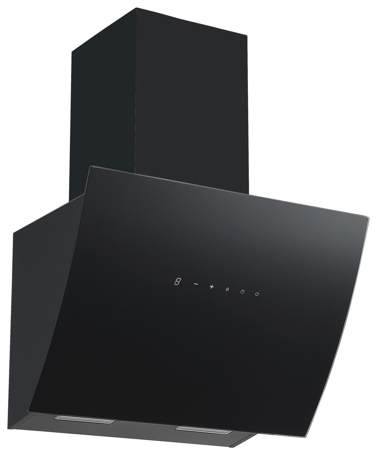 Dunstabzugshaube Selia ca. 60x116 cm Schwarz - Schwarz, Trend, Glas/Metall (60/78-116/40,8cm) - Respekta