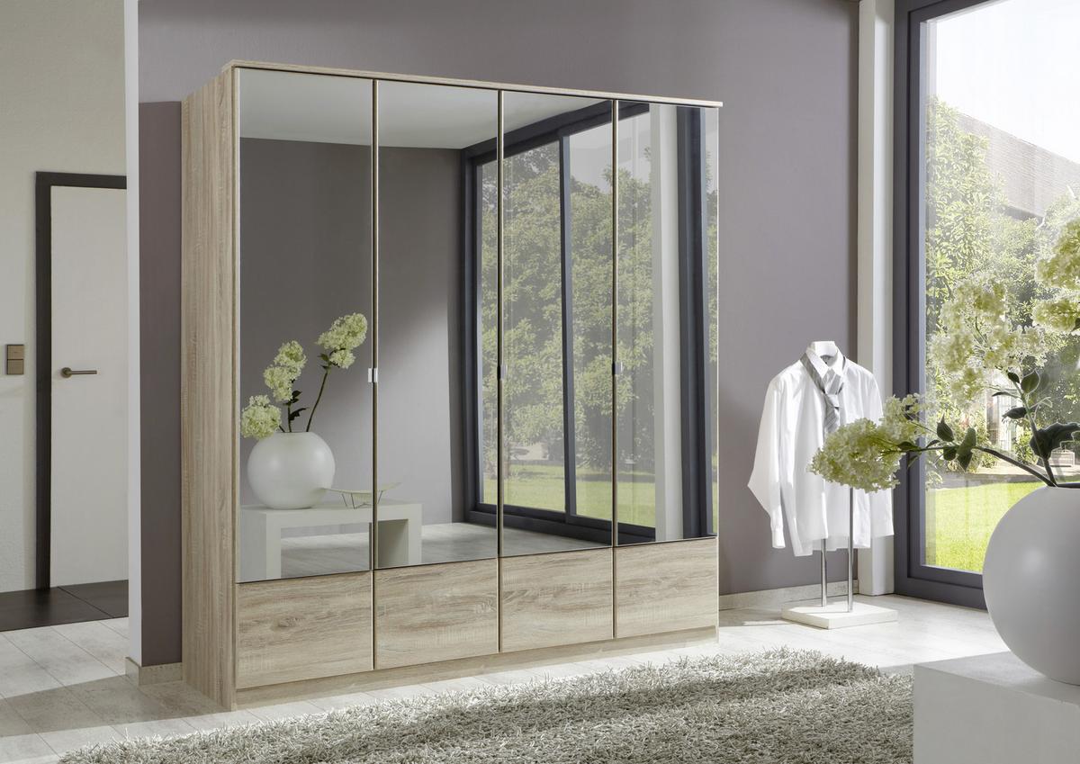 Ormar S Klasičnm Vratima Imago - boje hrasta/boje aluminija, Konvencionalno, staklo/drvni materijal (180/199/58cm) - Modern Living