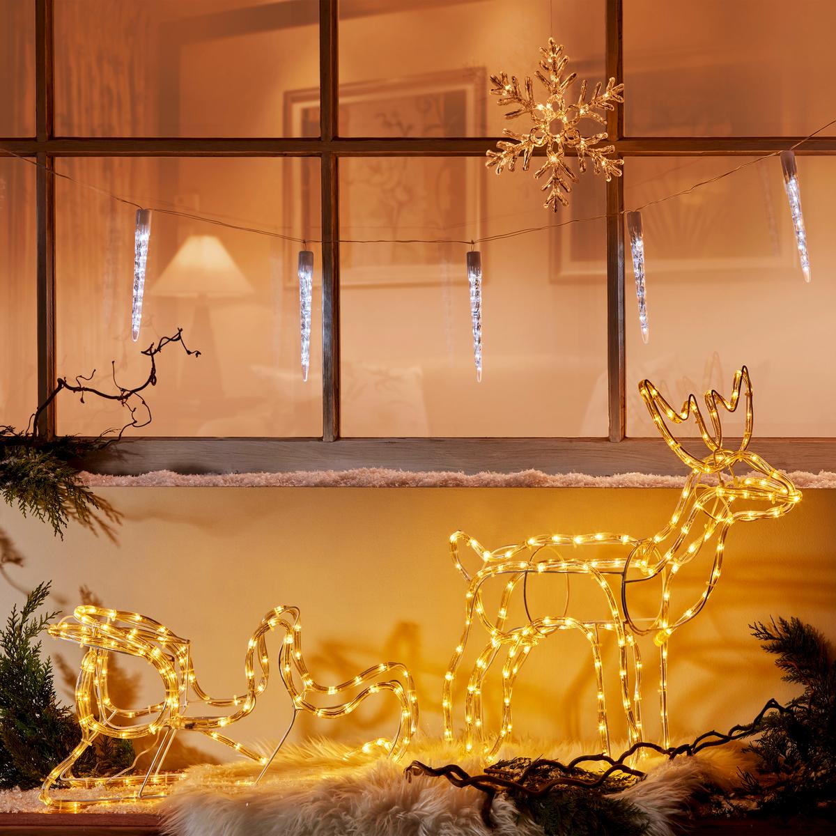 LED-Dekoleuchte Renni max. 6 Watt - Transparent/Weiß, KONVENTIONELL, Kunststoff/Metall (112/22/56cm) - Modern Living