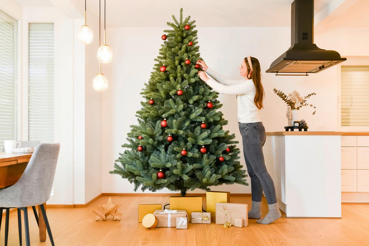 Weihnachtsbaum Evergreen Vermont Waldgrün H: ca. 240cm - Waldgrün, Basics, Kunststoff/Metall (160/240cm)