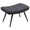 Hocker Uta Dunkelgrau Webstoff - Dunkelgrau/Schwarz, MODERN, Holzwerkstoff/Textil (60/39/41cm) - MID.YOU