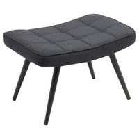 Hocker Uta Dunkelgrau Webstoff - Dunkelgrau/Schwarz, MODERN, Holzwerkstoff/Textil (60/39/41cm) - MID.YOU