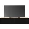 Tv Komoda Otis - boje hrasta/crna visoki sjaj, Moderno, drvni materijal/plastika (180/37/31,6cm) - Modern Living