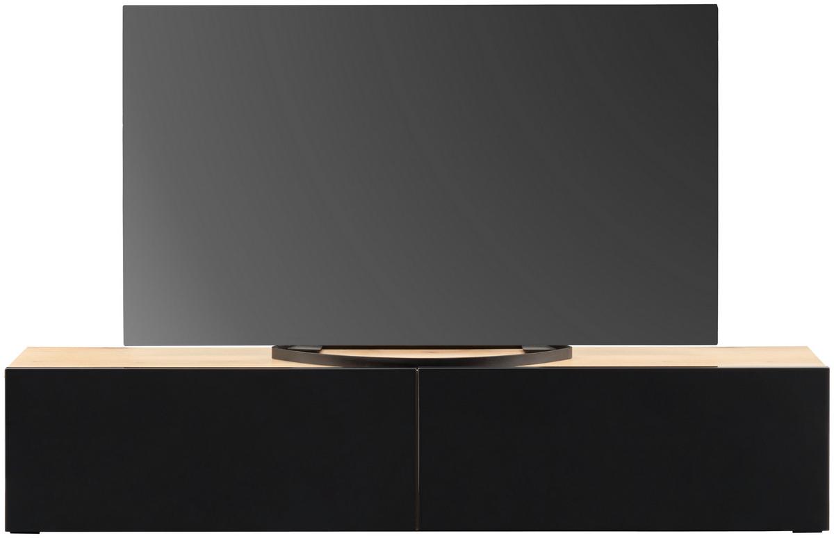 Tv Komoda Otis - boje hrasta/crna visoki sjaj, Moderno, drvni materijal/plastika (180/37/31,6cm) - Modern Living