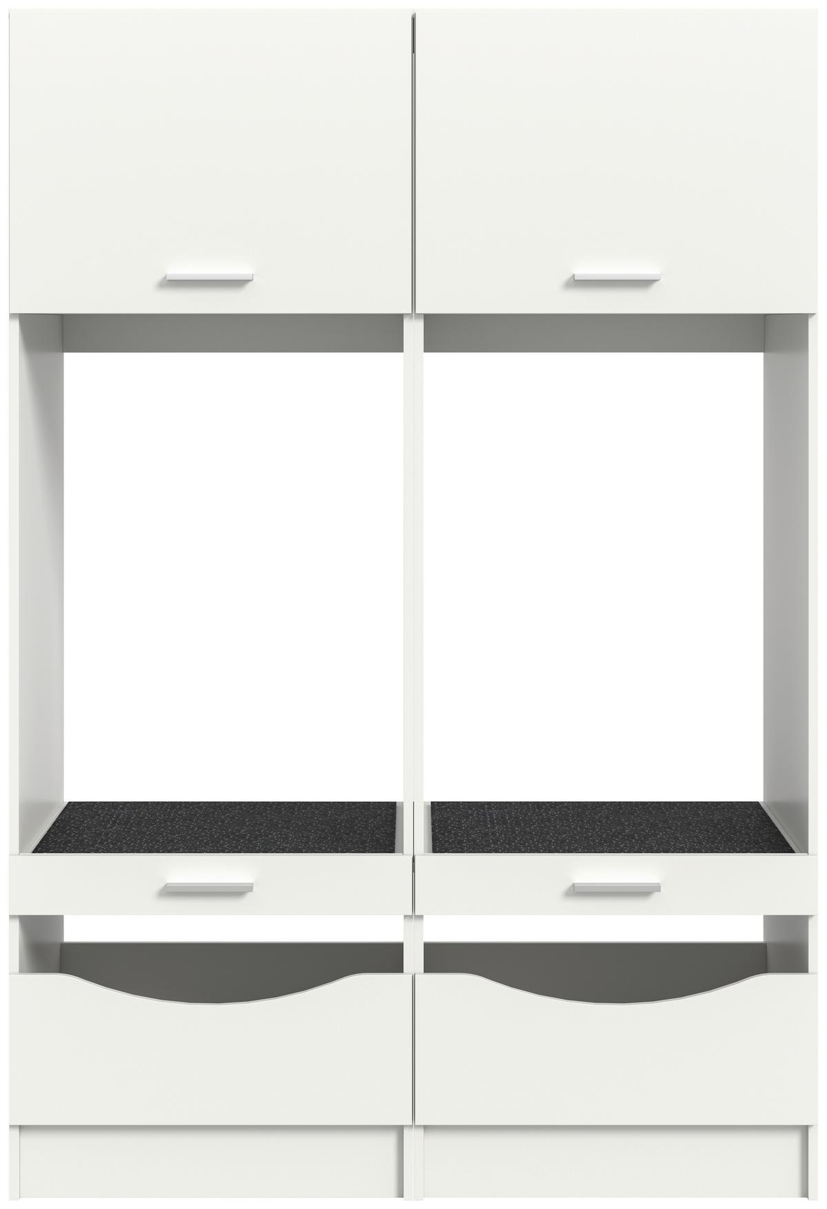 Omara Za Pralni In Sušilni Stroj Free, Bela - bela, Basics, leseni material (133/195/68cm) - MID.YOU