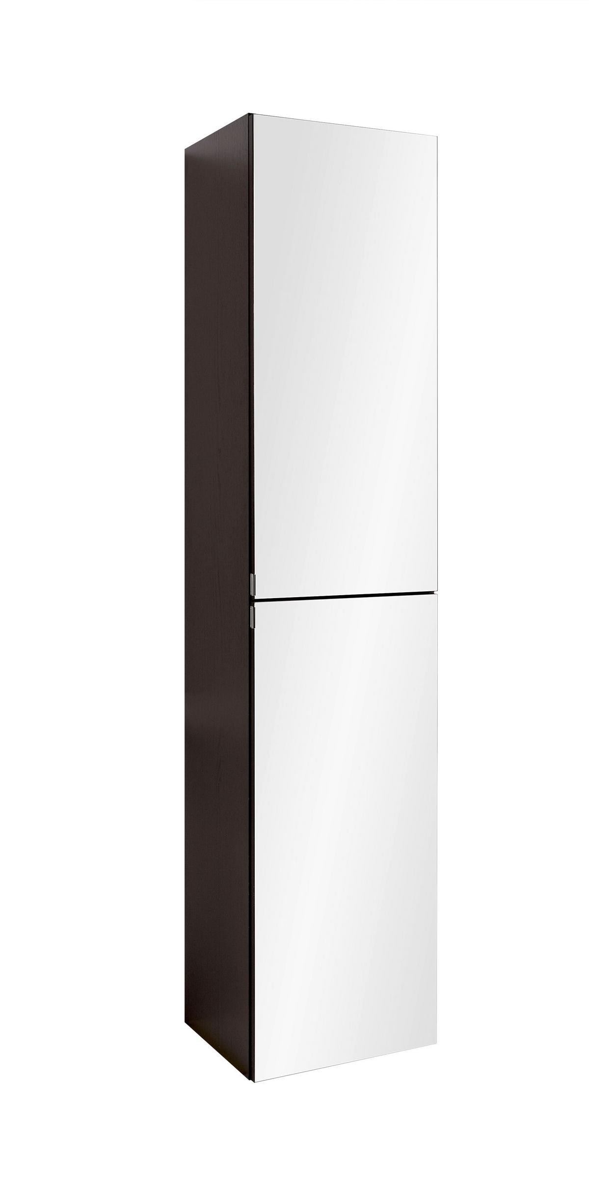Seitenschrank Florida in Graphitfarben - Chromfarben/Graphitfarben, MODERN, Holzwerkstoff/Metall (40/180/35cm)