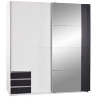 DULAP USI CULISANTE EMDEN - alb/grafit, Modern, material pe bază de lemn (180/198/64cm)