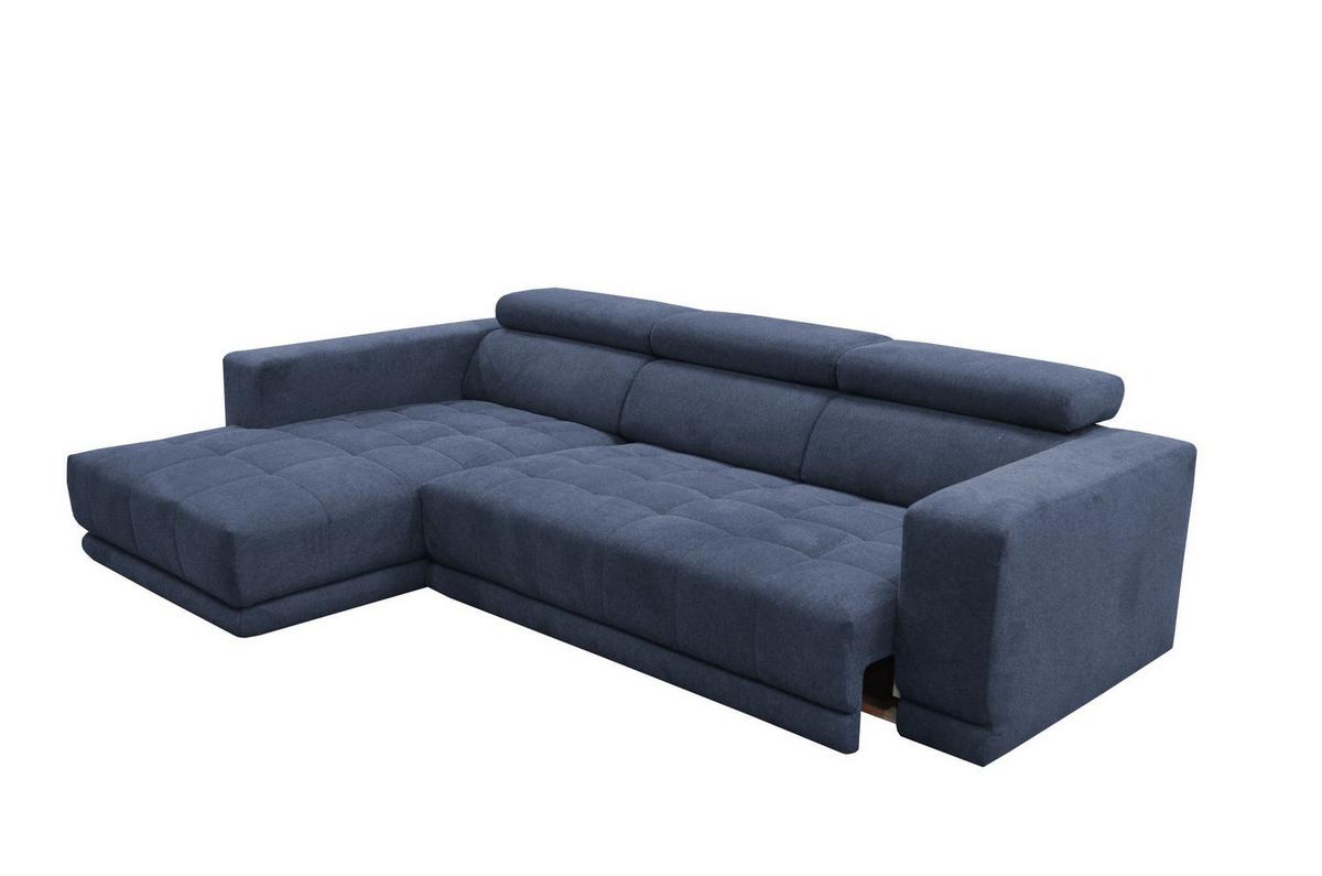 Kutna Garnitura Portland - plava/crna, Konvencionalno, tekstil/plastika (197/78-98/296cm) - Mömax