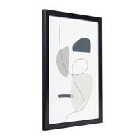 Druckgrafik Roberval Creme/Schwarz/Taupe ca.33x43cm - Taupe/Creme, Trend, Glas/Papier (33/1,6/43cm) - Eglo