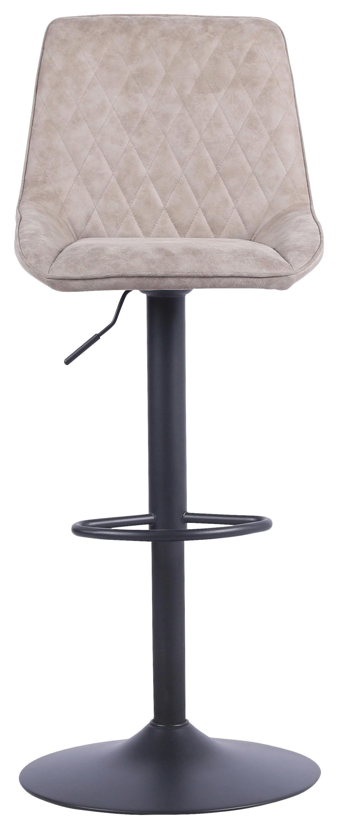 Taburet de bar BETA - bej/negru, Basics, lemn/metal (45/96-116/54cm) - Mömax