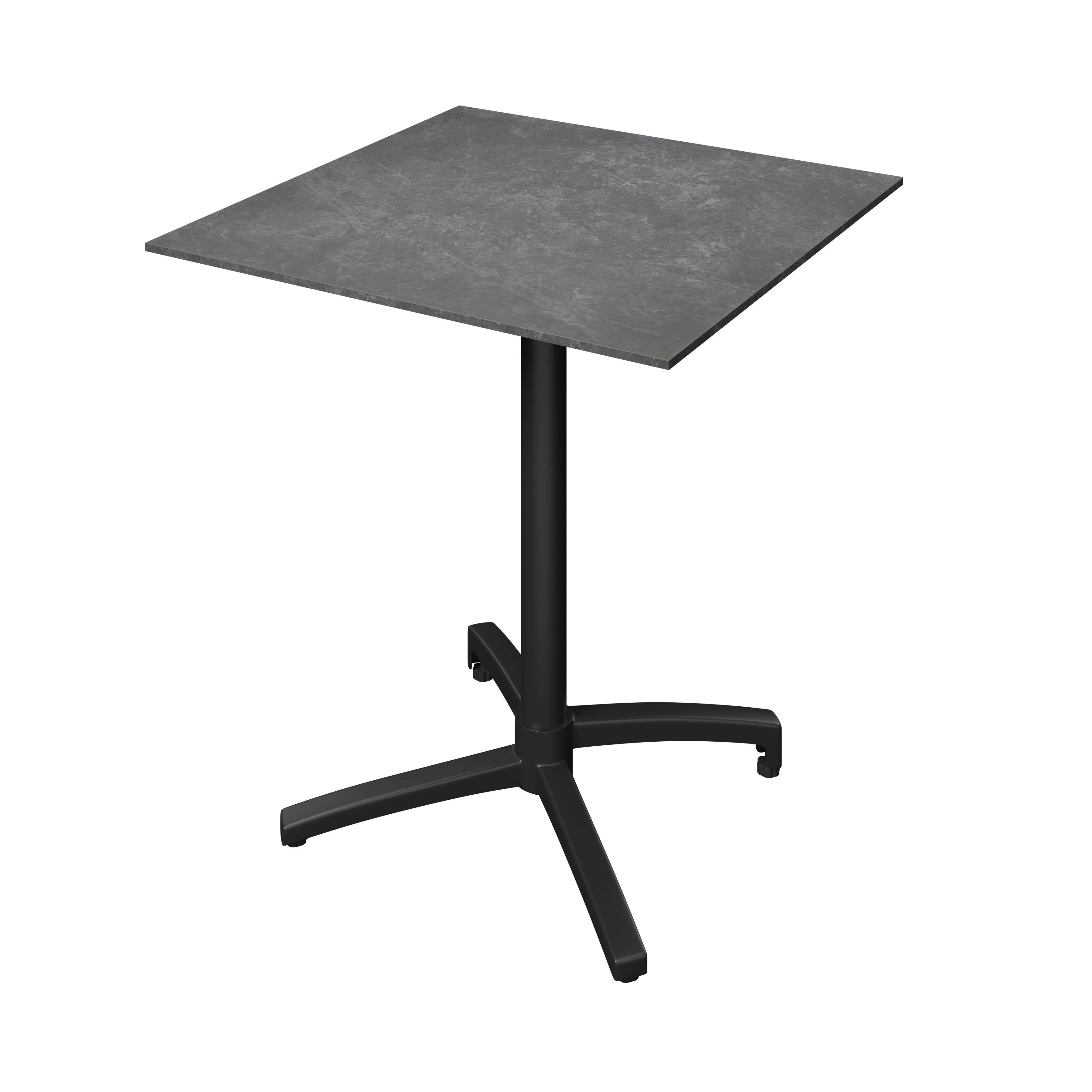 UTEBORD HEINO - antracit, Basics, metall/sten (70/70/75cm) - Mömax