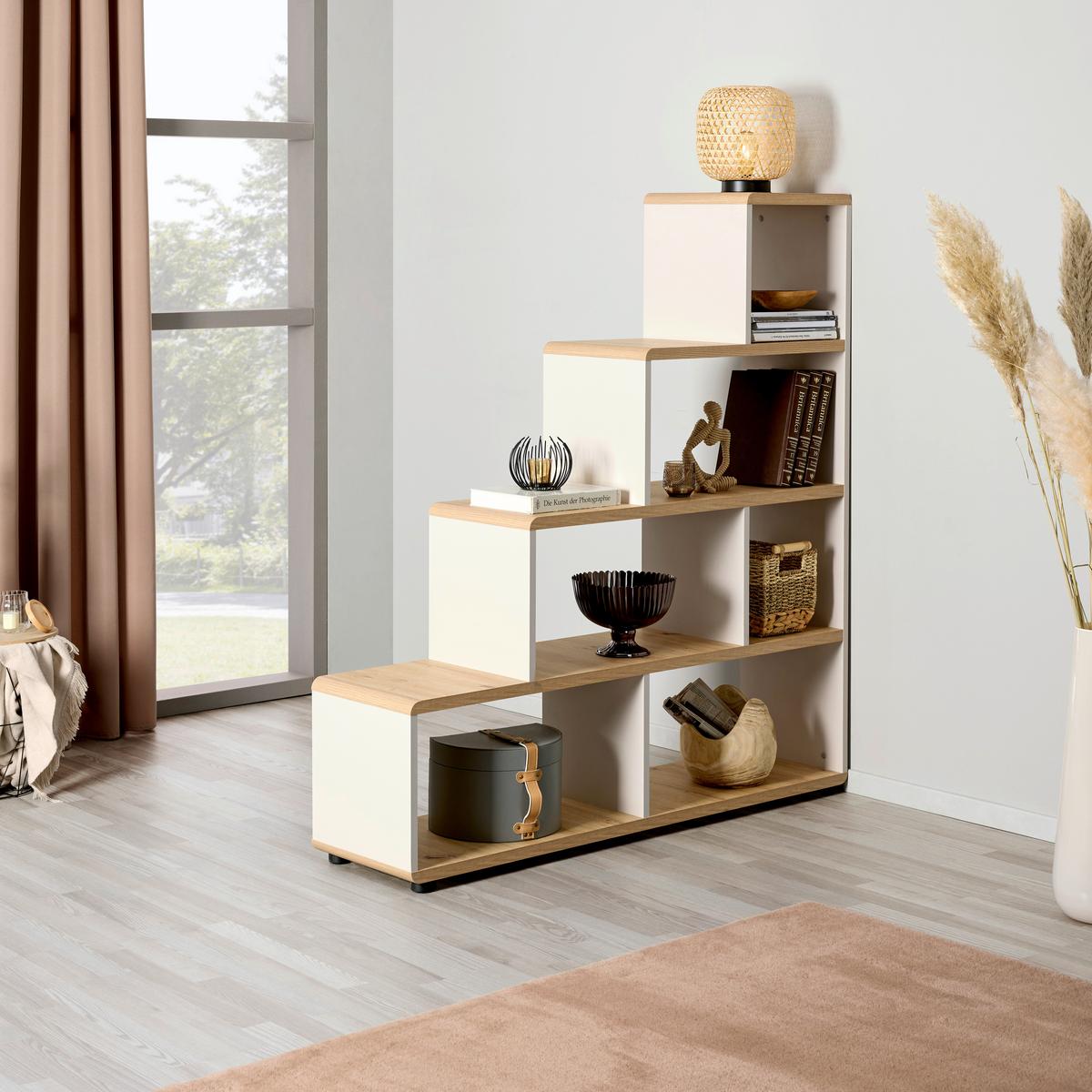 Separator de cameră FONTANA PLUS - cașmir/stejar Artisan, Modern (138,5/148/35cm) - Modern Living