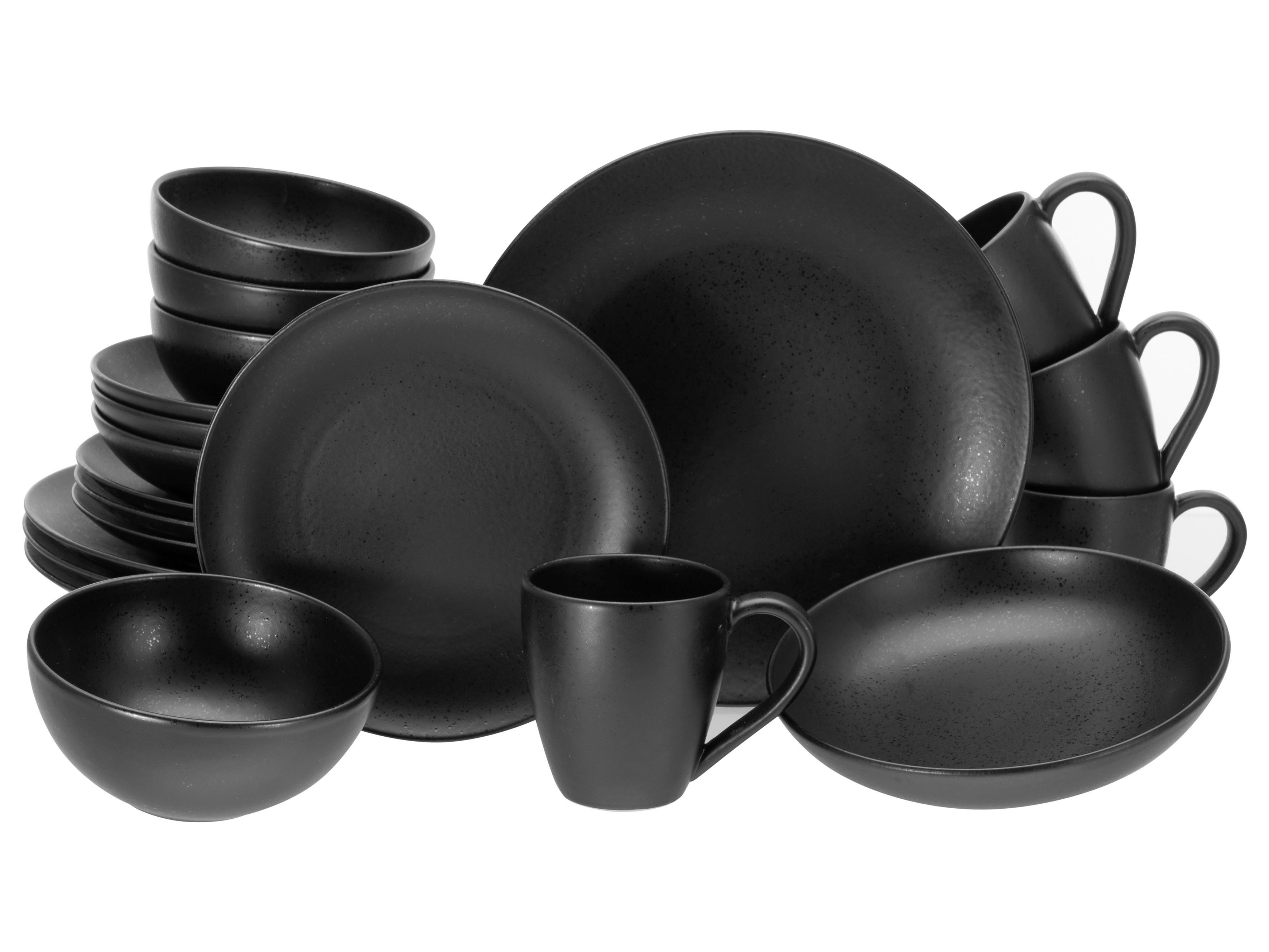 Kombinirani Servis Magic Black Coupe, 20-Delni - črna, Basics, keramika - Creatable