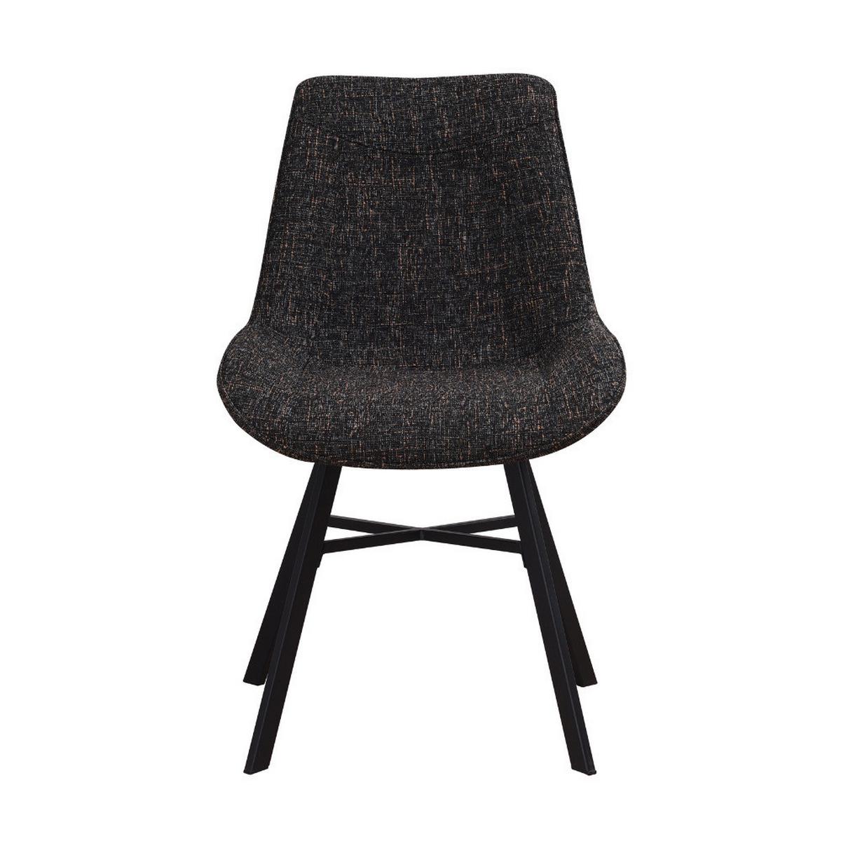 Stuhl-Set Samuel ca. 53x87 cm 2er-Set Schwarz - Schwarz, Design, Textil (53/87/63cm) - MID.YOU