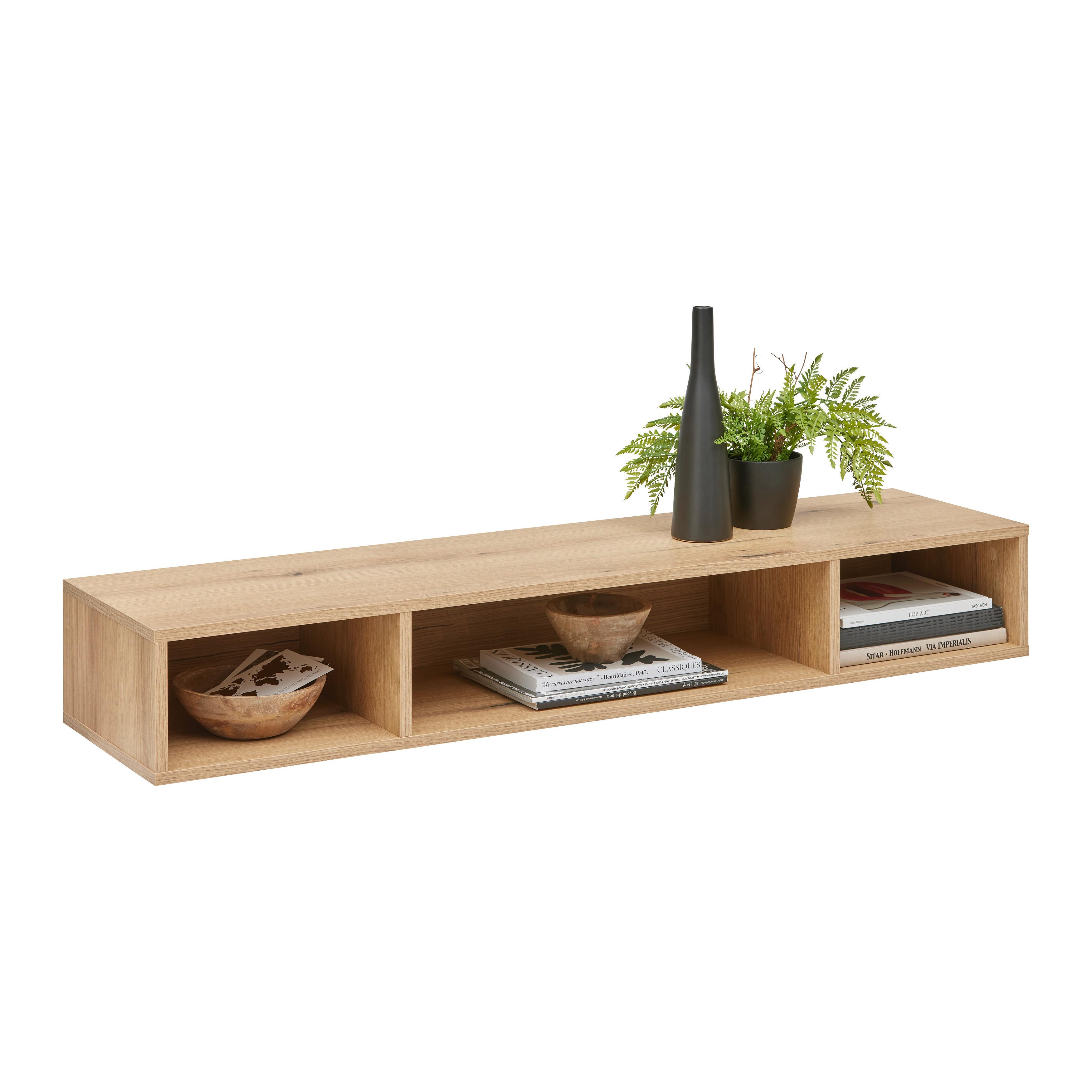 Regal Lugo Eichefarben - Eichefarben, MODERN, Holzwerkstoff (135/19,2/34,4cm) - Mömax