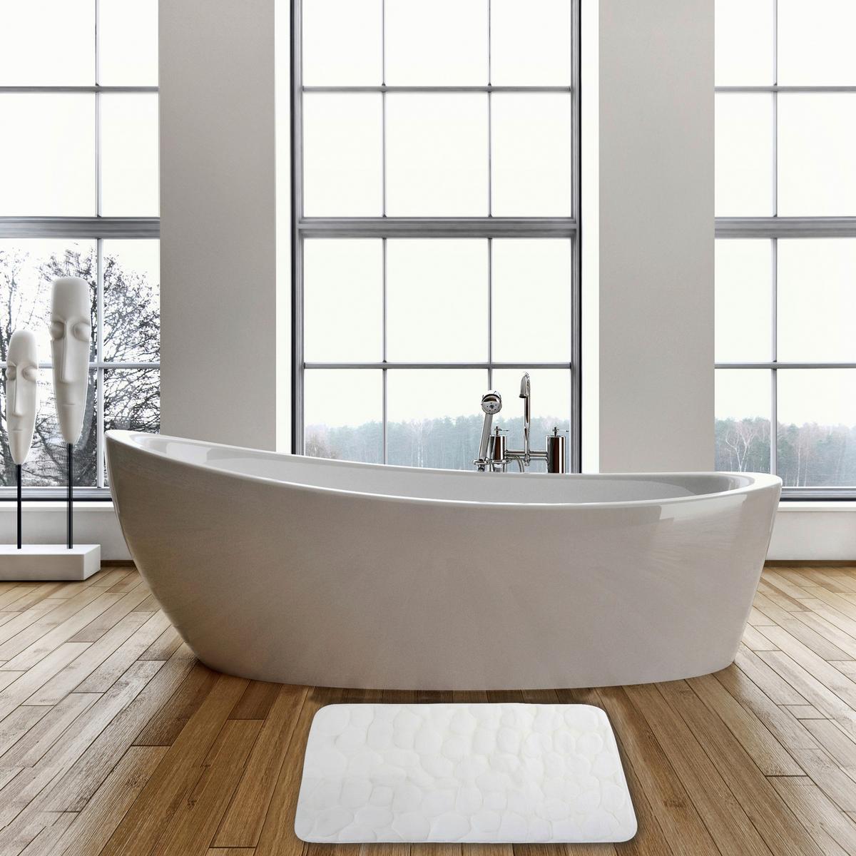 Badteppich 141054 Kiesel - Weiss, Konventionell (50/80cm) - Spirella