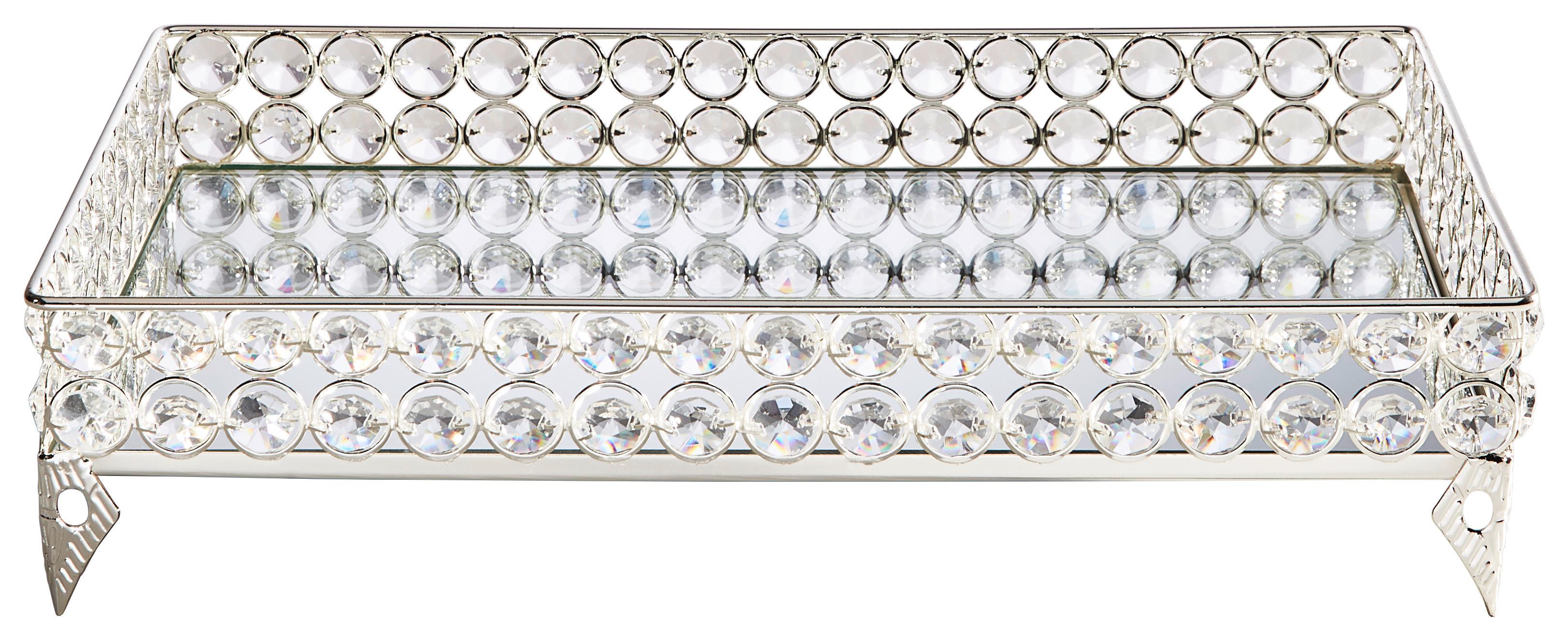 TACA TY-S130111L - kolor srebrny, Basics, metal/szkło (35/24/8,5cm) - Ambia Home