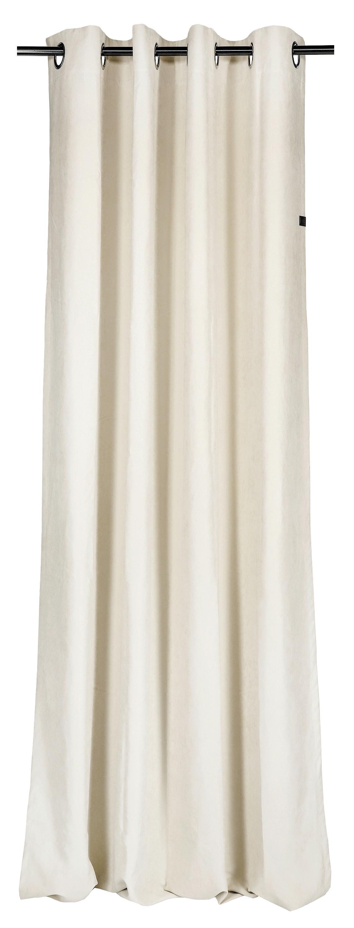 ZASŁONA NA PRZELOTKACH SW-PEACHY - beżowy/kremowy, Basics, tkanina (130/250cm) - Schöner Wohnen