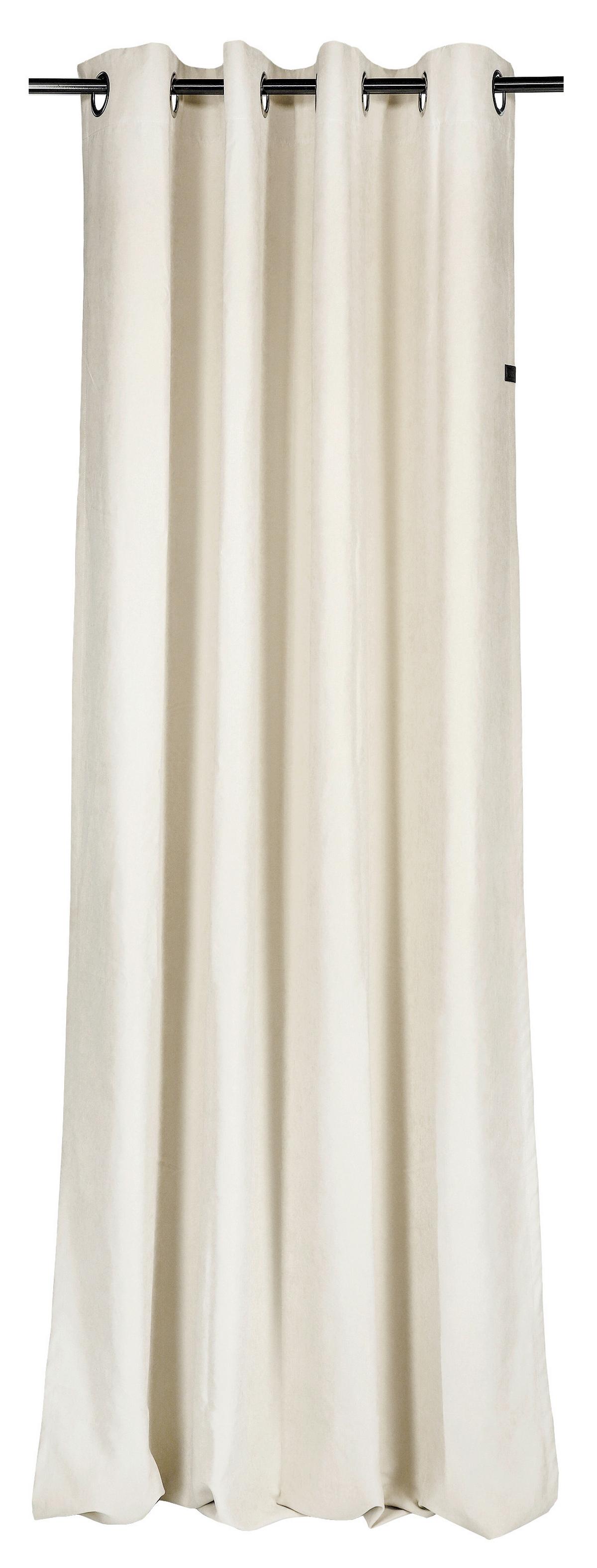 ZASŁONA NA PRZELOTKACH SW-PEACHY - beżowy/kremowy, Basics, tkanina (130/250cm) - Schöner Wohnen